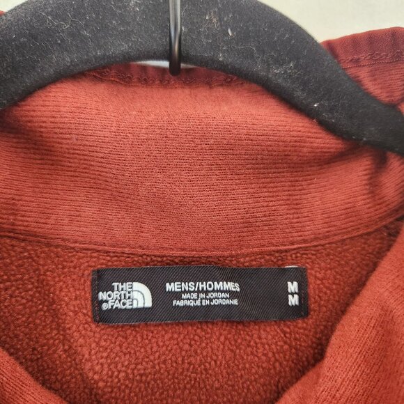 The North Face TNF Quarter Zip Fleece Jacket Sweatshirt Burnt Orange Men's M - Picture 5 of 9